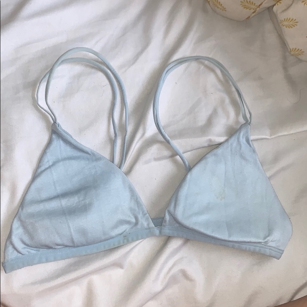 Light blue bra